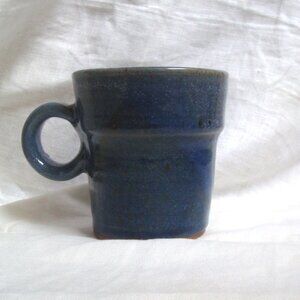 Studio Pottery Dark Blue Speckle Glaze Mug